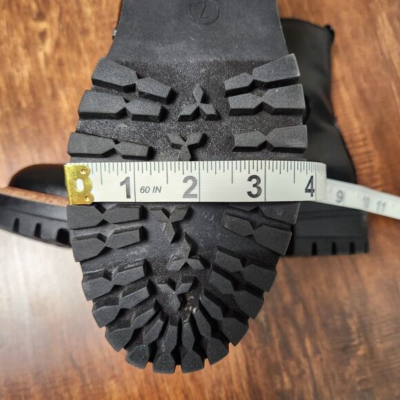 A New Day Women's Faux Leather Fur Ankle Hiking Boots Block Heel Memory Foam - Picture 8 of 10